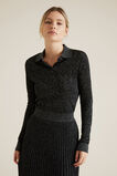 Metallic Knit Polo    hi-res