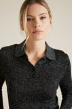 Metallic Knit Polo    hi-res