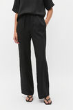 Textured Satin Gathered Pant  Black  hi-res