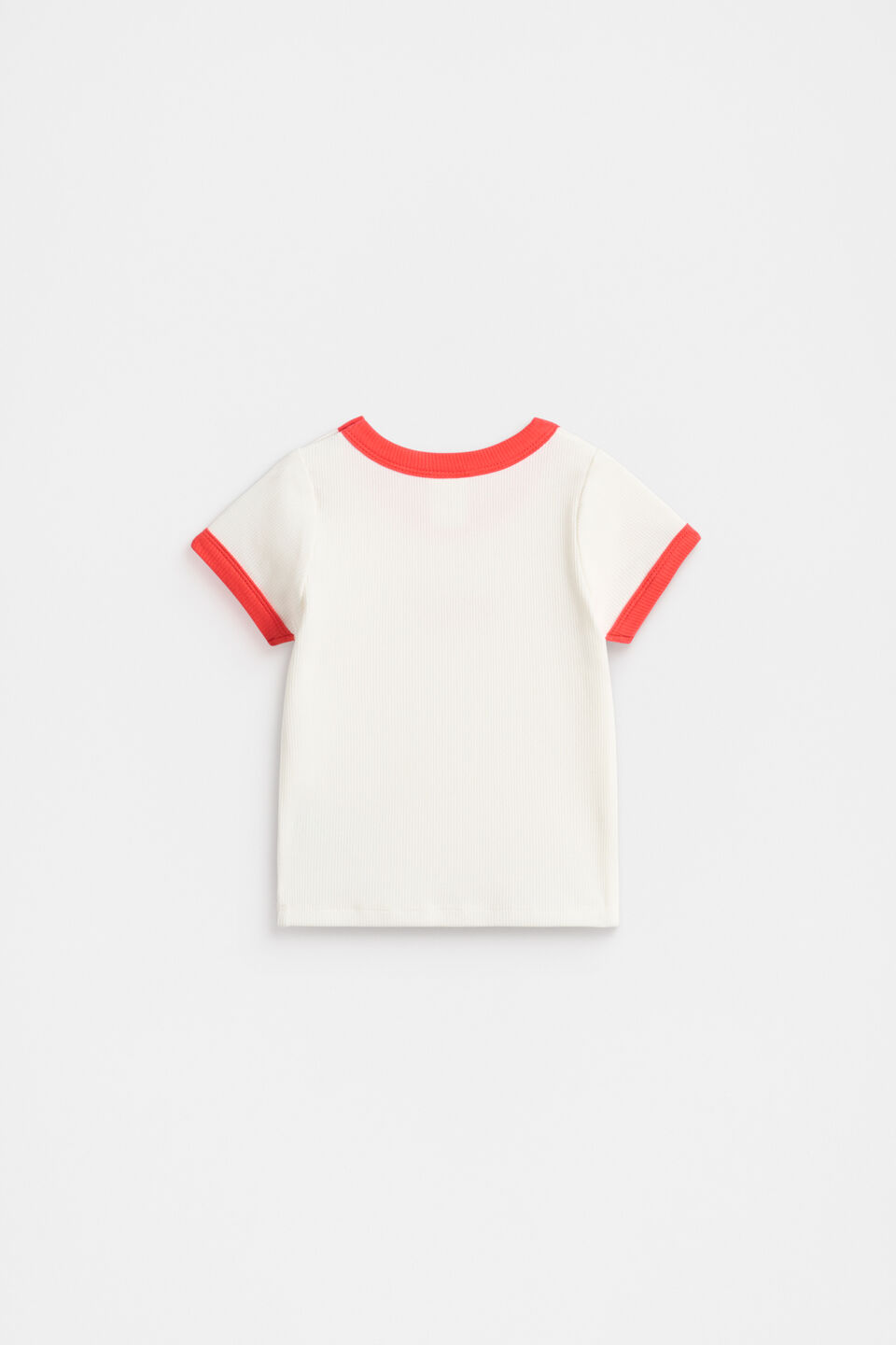 Core Rib Logo Tee  Strawberry Red