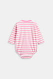Core Stripe Rugby Bodysuit  Candy Pink  hi-res