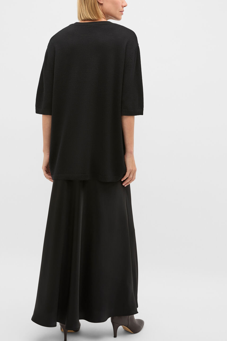 Australian Merino Oversized Tee  Black