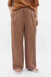 Core Linen Wide Leg Tie Pant  Cinnamon Spice Stripe  hi-res