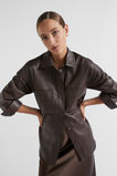 Leather Overshirt  Dark Espresso  hi-res