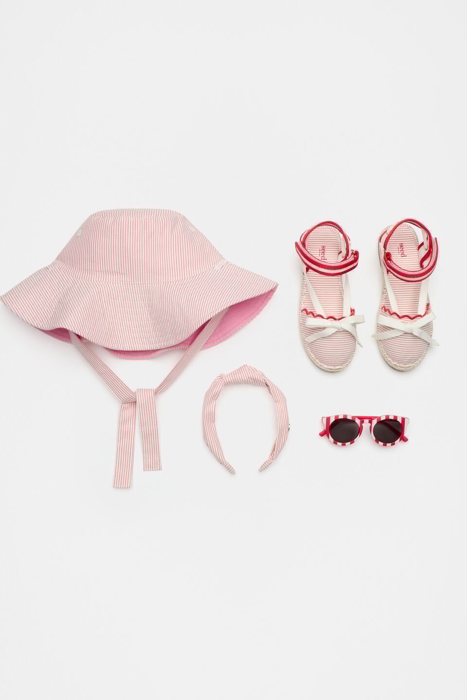 Child Stripe Sunglasses  Strawberry Red