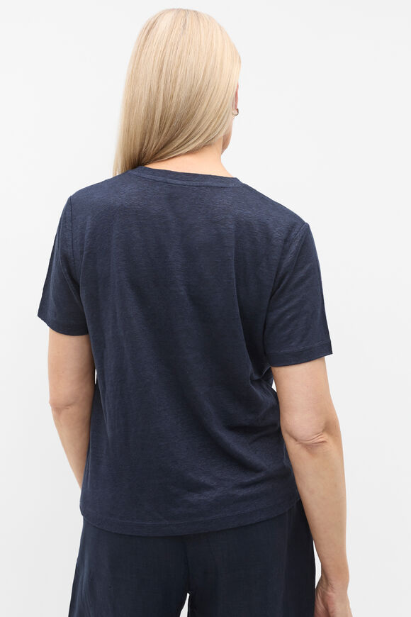Linen Neat Tee  Twilight Blue  hi-res