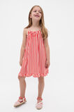 Stripe Logo Dress  Strawberry Red  hi-res