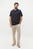 Stripe Pique Polo  Midnight Blue  hi-res