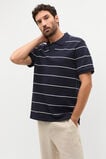 Stripe Pique Polo  Midnight Blue  hi-res