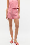Gingham Linen Short  Electric Crimson Gingham  hi-res