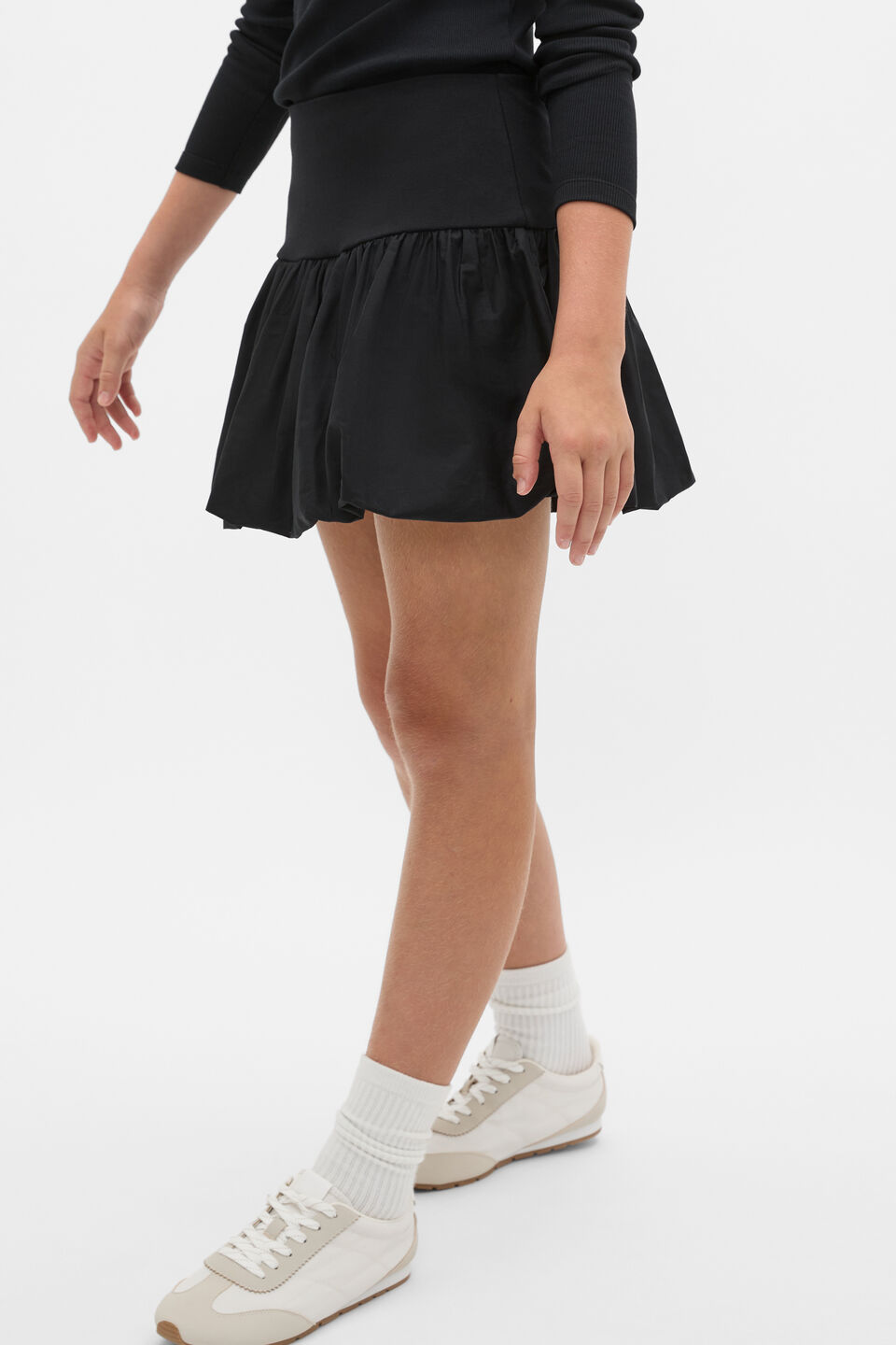 Splice Bubble Skirt  Black