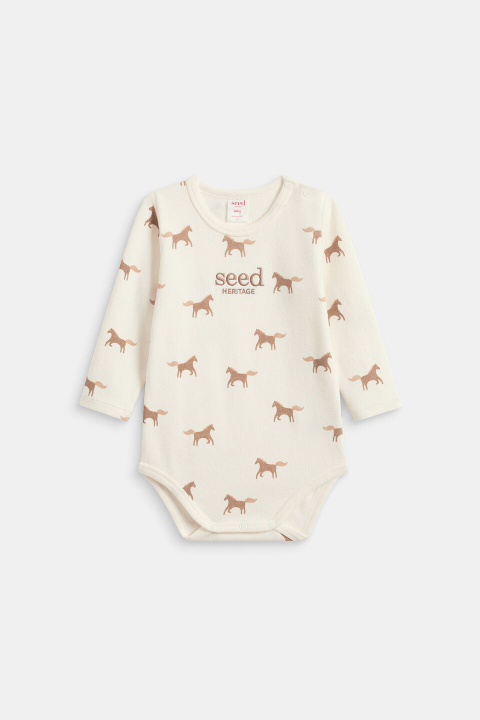 Horse Logo Bodysuit  Classic Cream