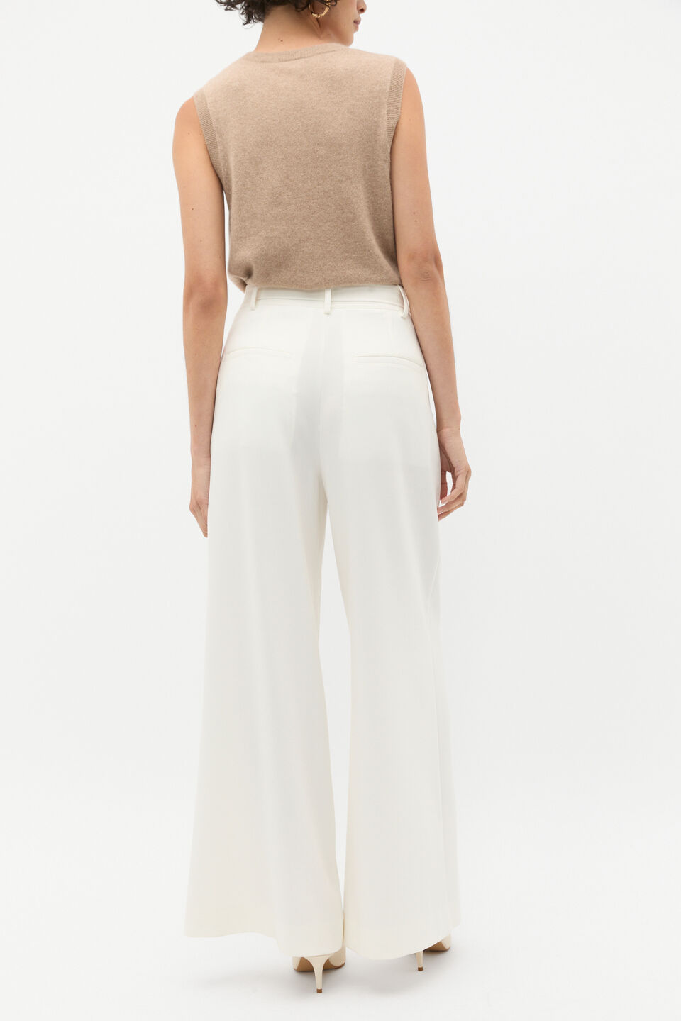 Belted Drapey Pant  Cloud Cream