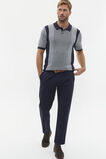 Micro Stripe Knit Polo  Midnight Blue Stripe  hi-res