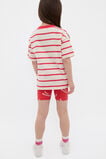 Core Stripe Logo Tee  Strawberry Red  hi-res