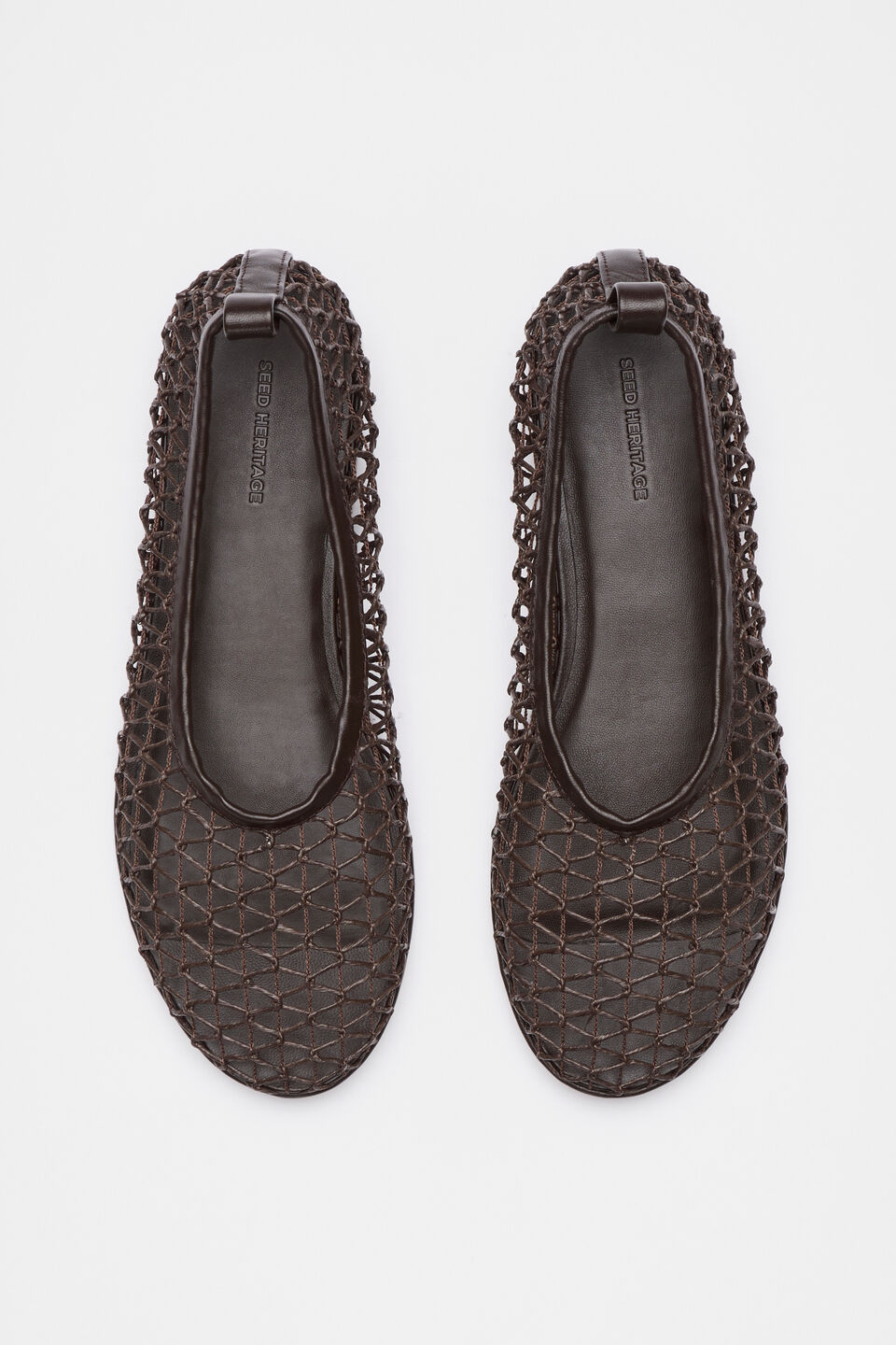Parker Open Weave Ballet Flat  Chocolate