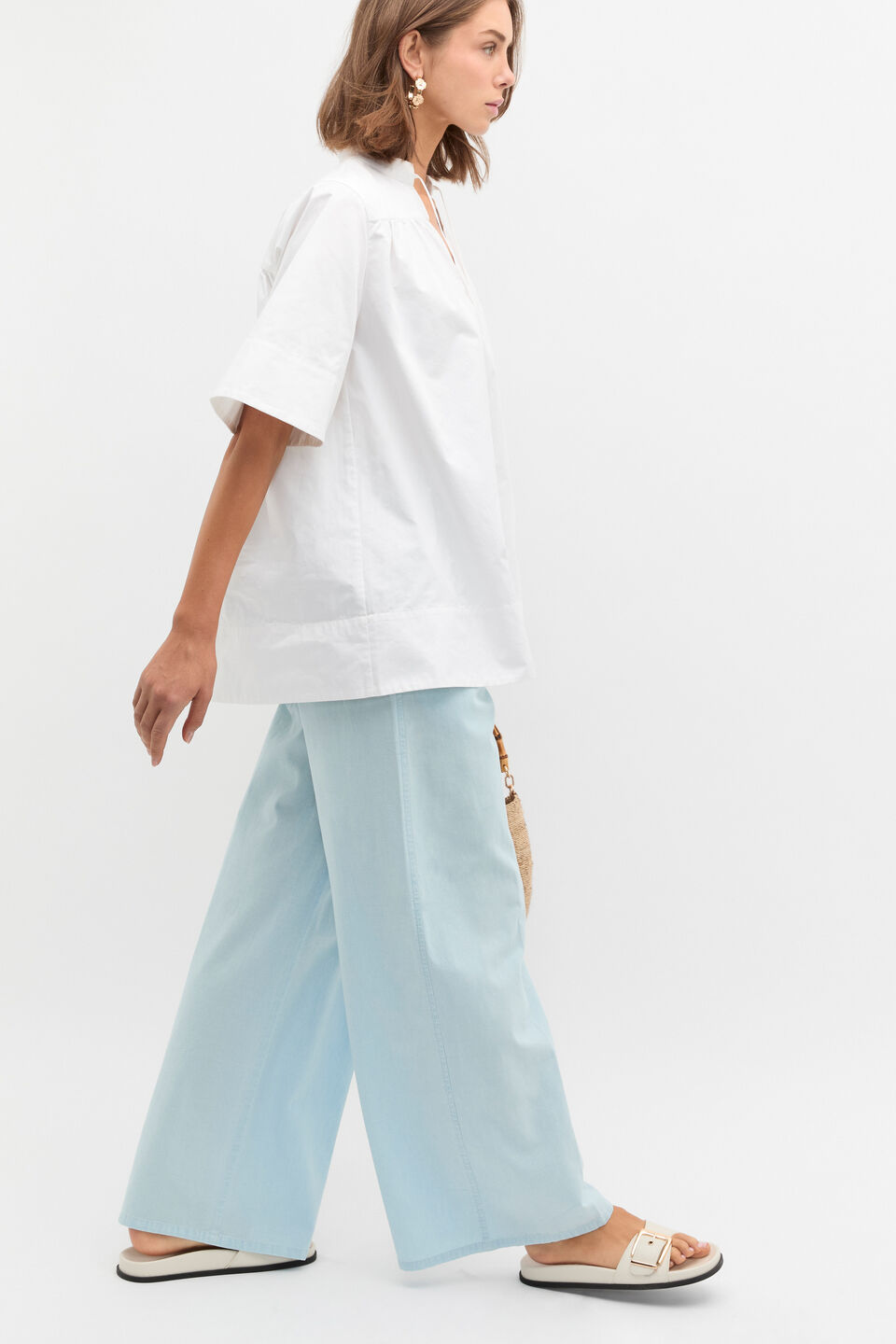 Chambray Elasticated Pant  Chambray