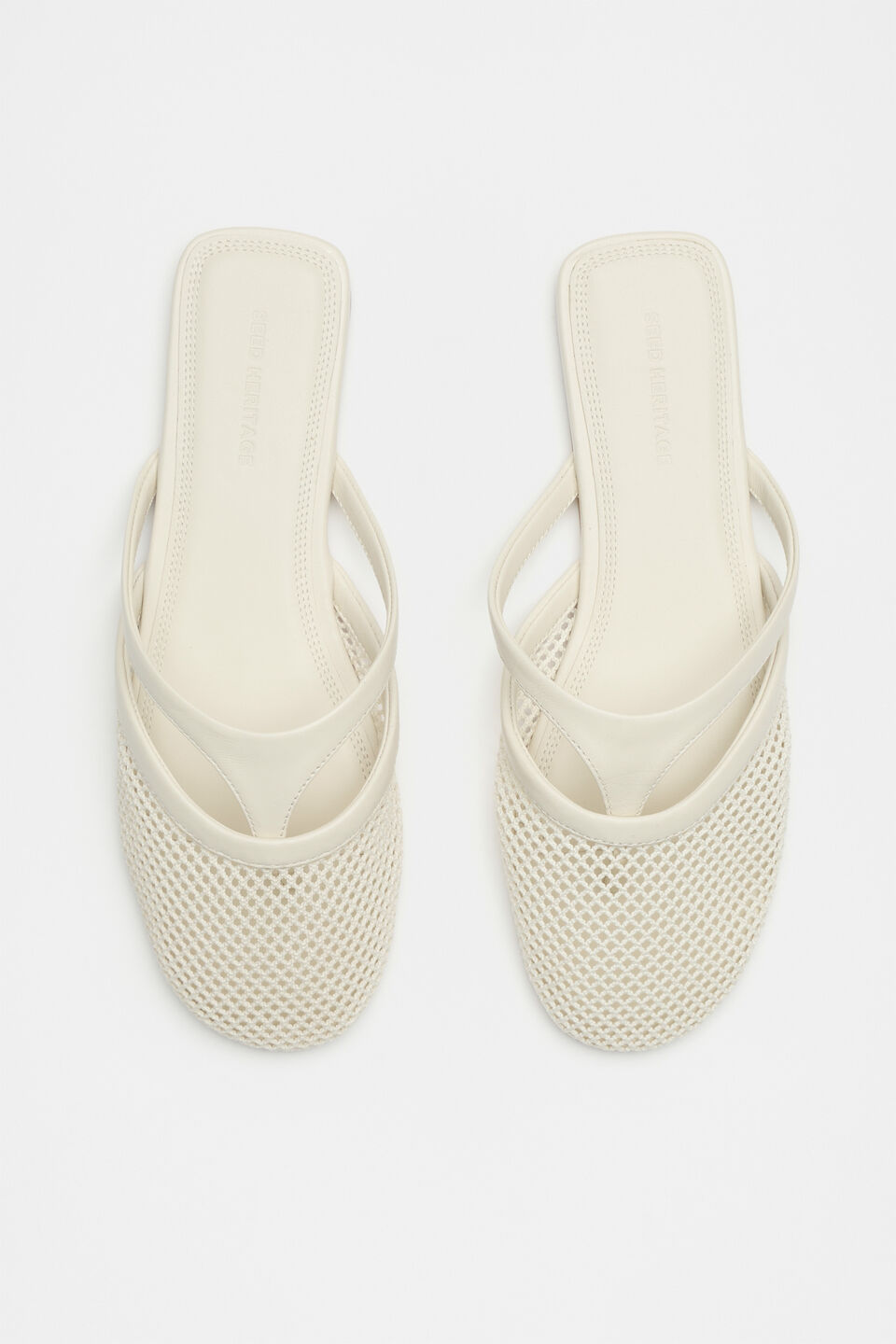 Anya Mesh Mule  Cream