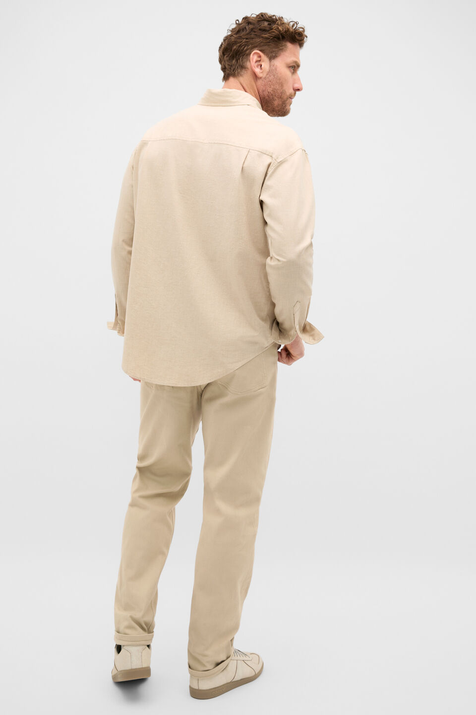 Relaxed Fit Brushed Cotton Shirt  Birch