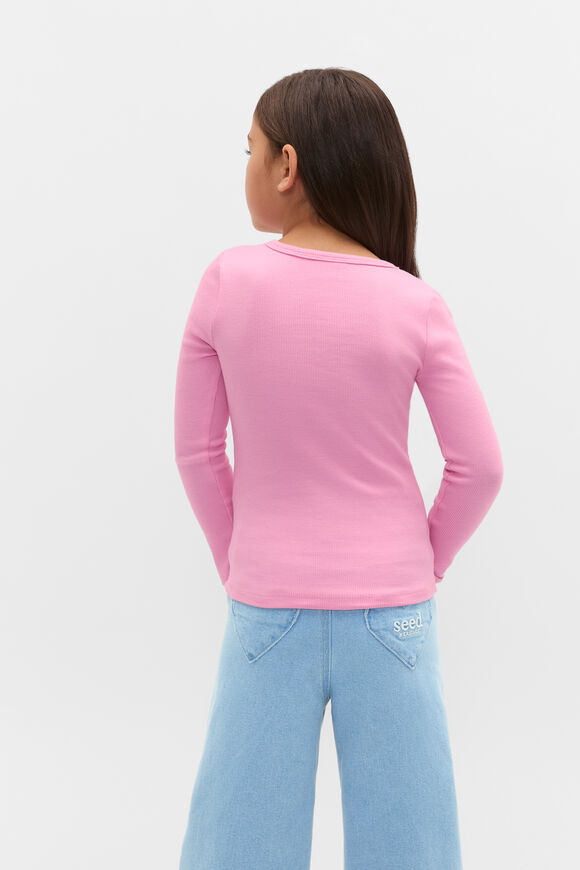 Core Logo Rib Tee  Candy Pink  hi-res