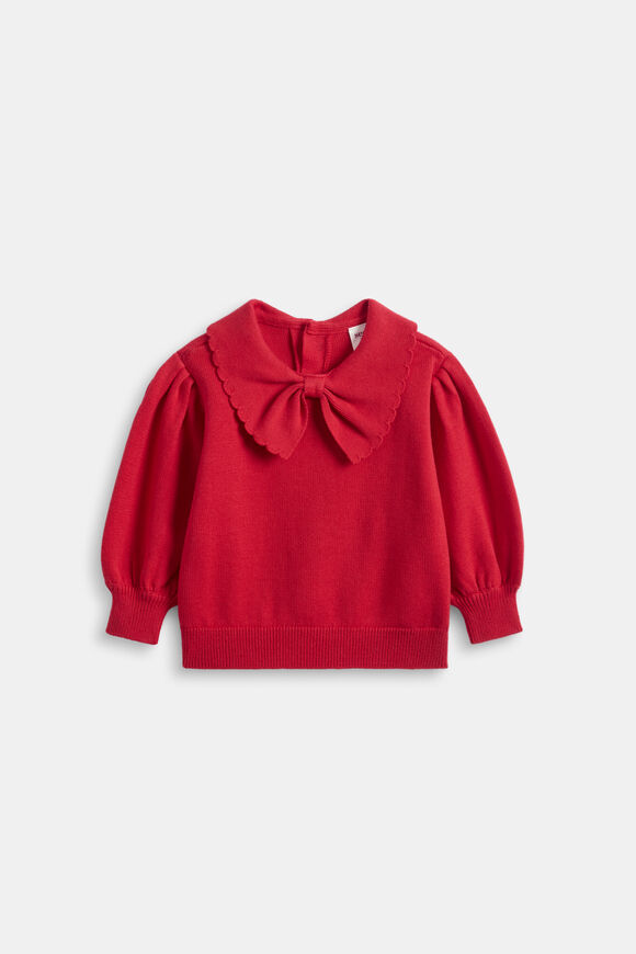 Bow Knit Sweater  Chilli Red  hi-res