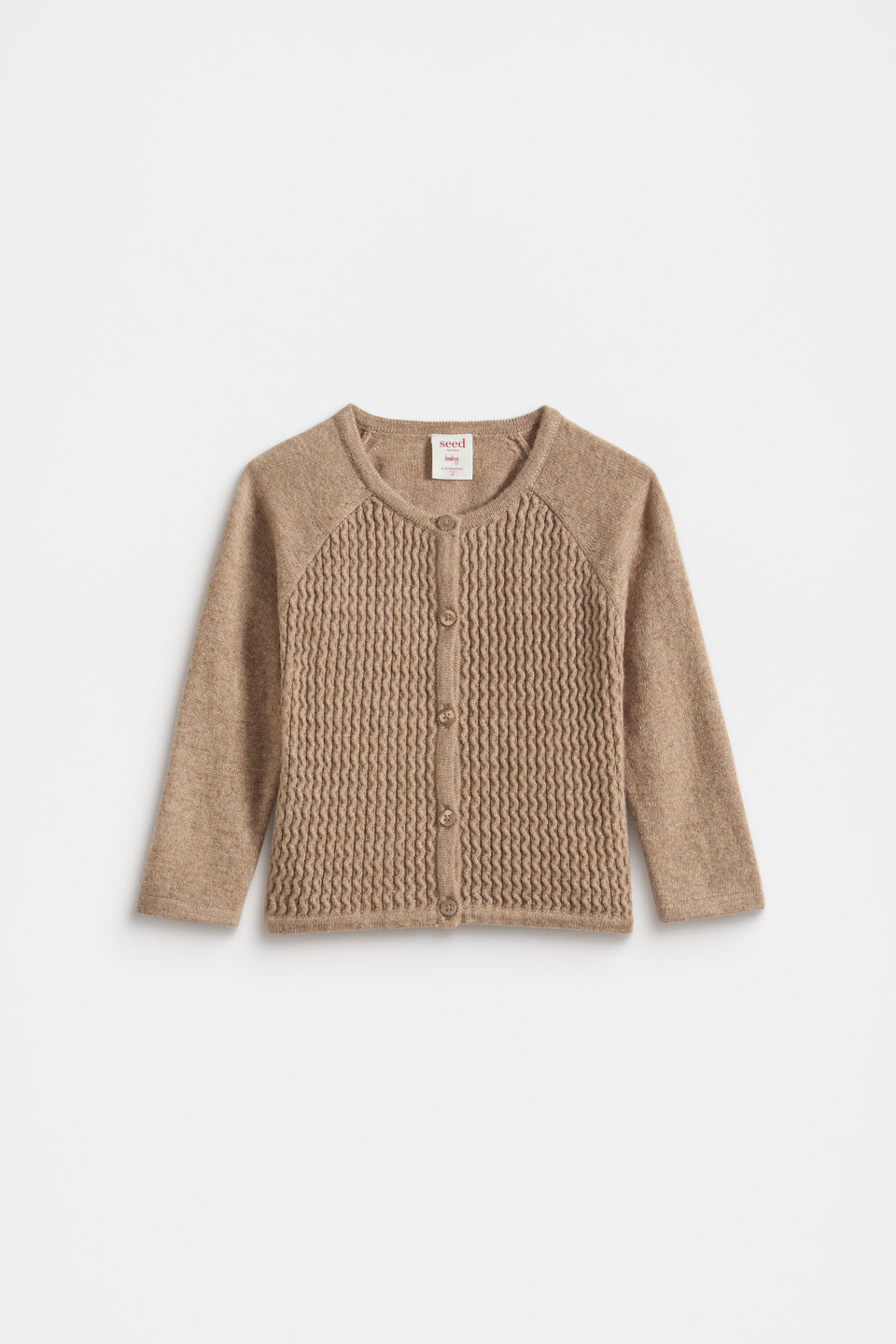 Cable Knit Cardigan  Nutmeg Marle