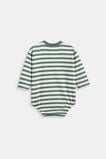 Core Stripe Rugby Bodysuit  Forest  hi-res