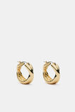 Cross Over Hoop Earring  Gold  hi-res