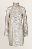 High Neck Sequin Dress    hi-res