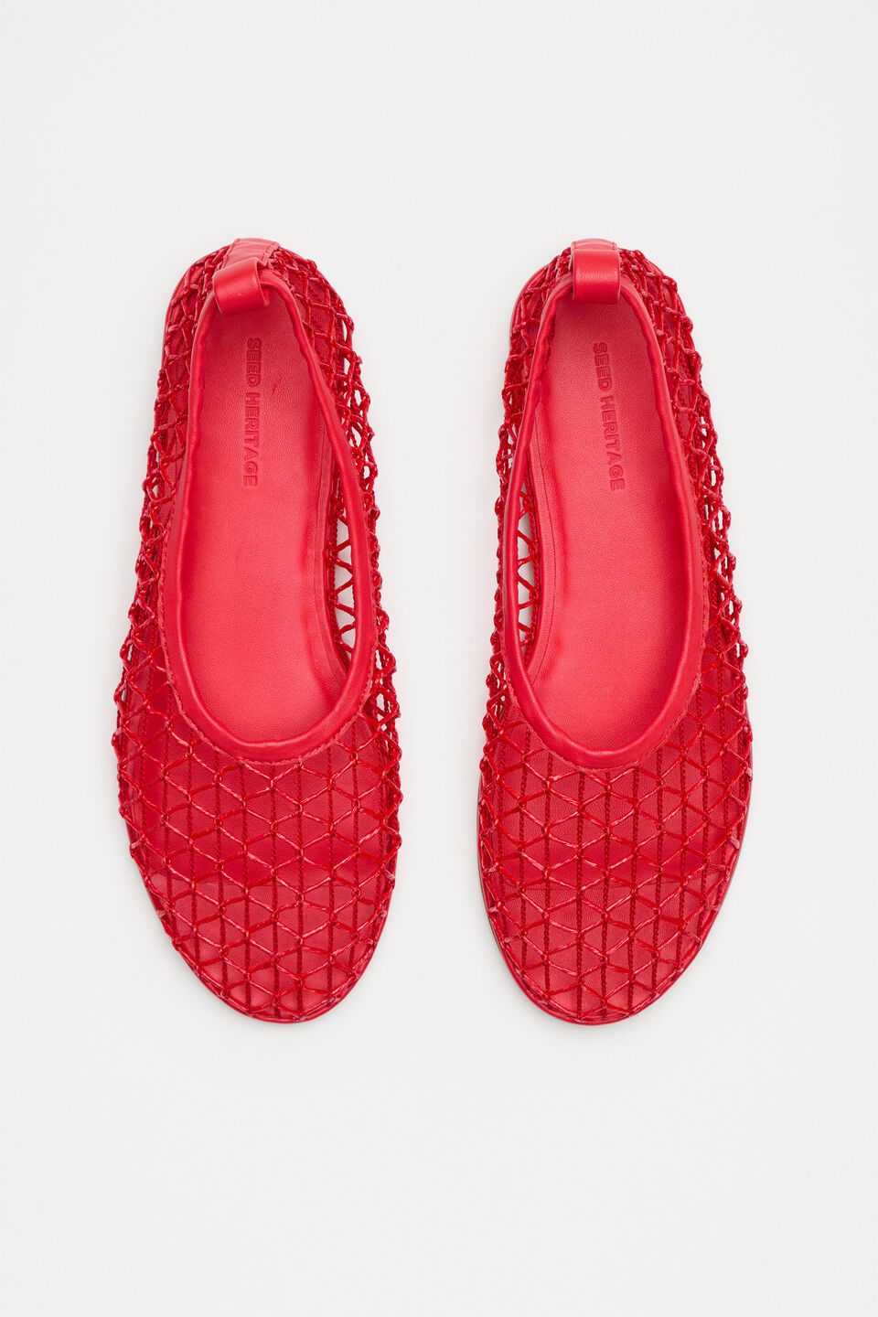 Parker Open Weave Ballet Flat  Electric Crimson