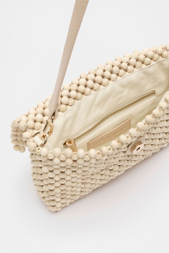 Beaded Shoulder Bag  Ecru  hi-res