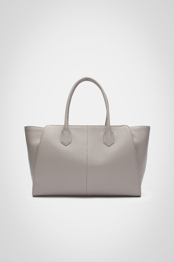 Softly Structured Leather Tote  Slate  hi-res