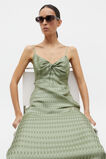 Jacquard Twist Front Midi Dress  Pale Olive  hi-res