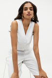 Tailored Crop Vest  Whisper White  hi-res