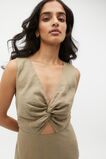 Linen Twist Front Mini Dress  Rosemary  hi-res