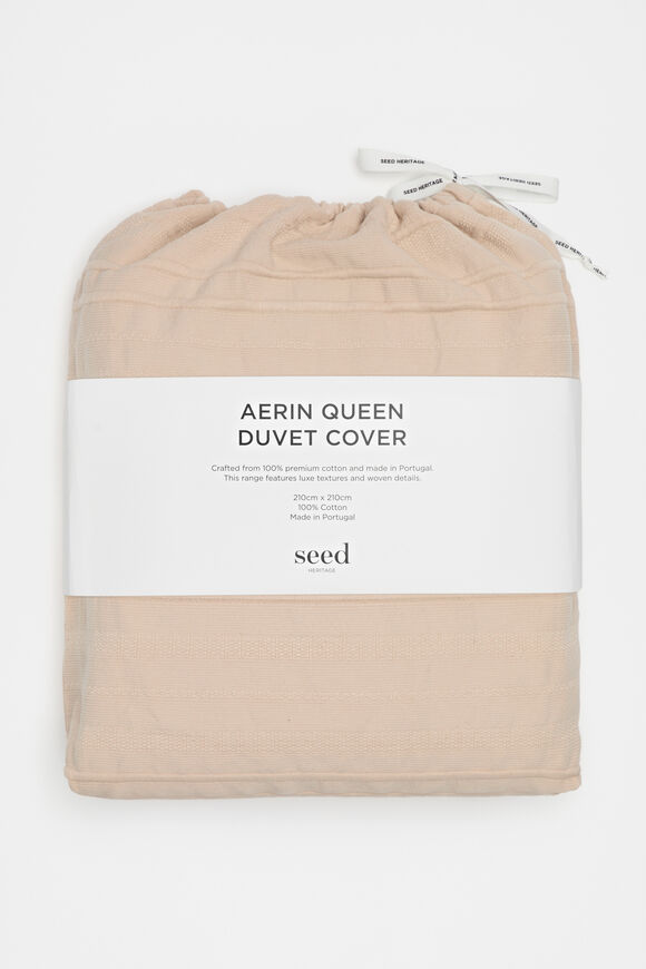 Aerin Queen Duvet Cover  Nougat  hi-res