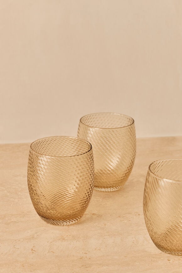 Twist Glasses Set of 4  Maple  hi-res
