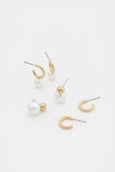 Pearl Earring Set  Gold  hi-res