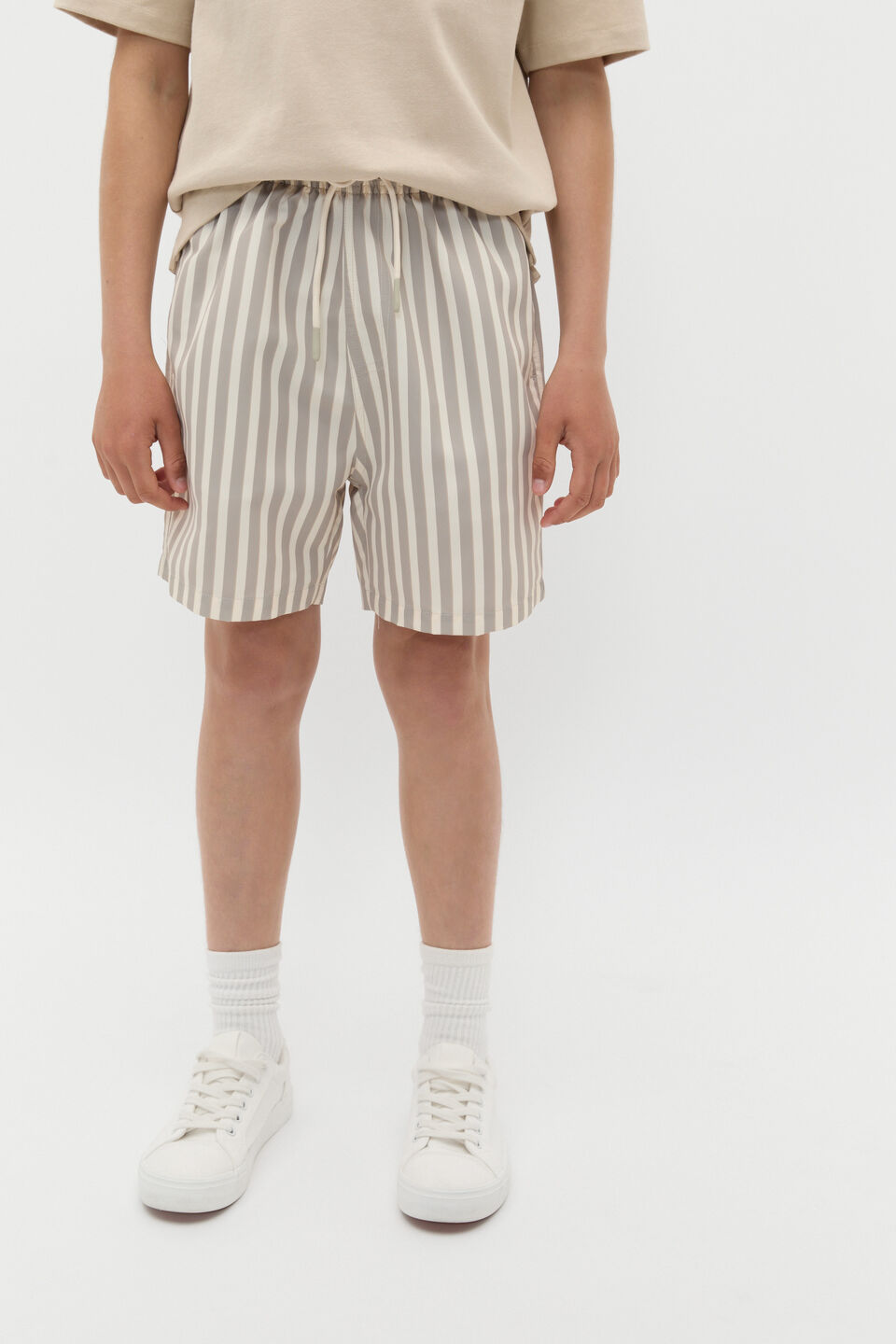 Stripe Boardshort  Almond
