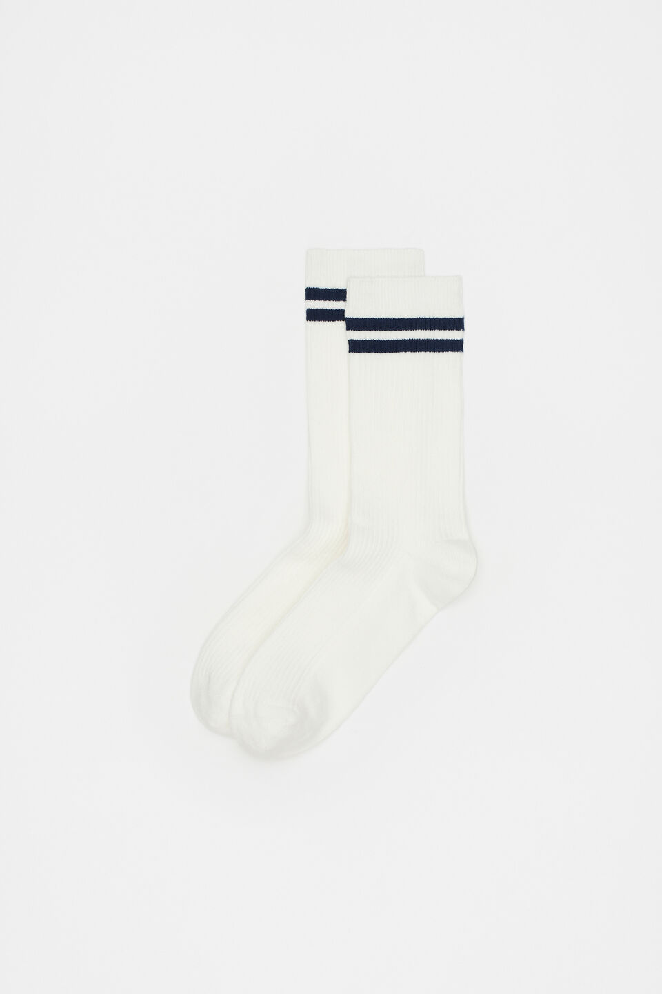 Stripe Rib Crew Sock  Twilight Blue Stripe