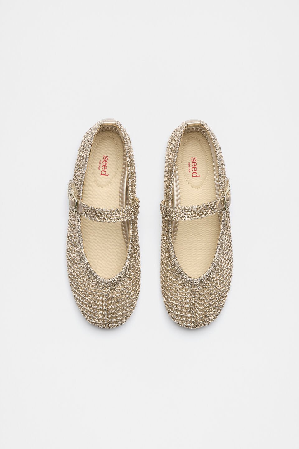Metallic Crochet Ballet  Gold