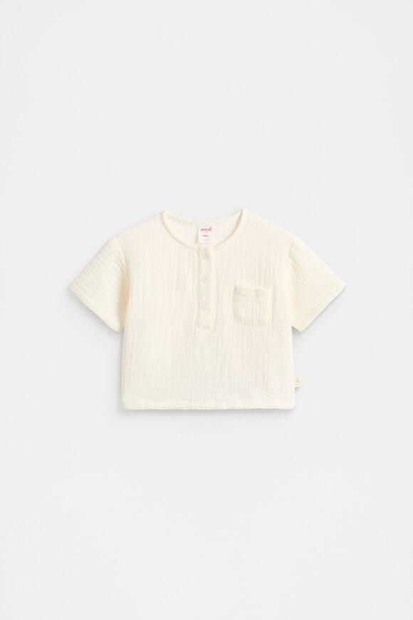 Cheesecloth Pocket Shirt  Vintage Cream  hi-res