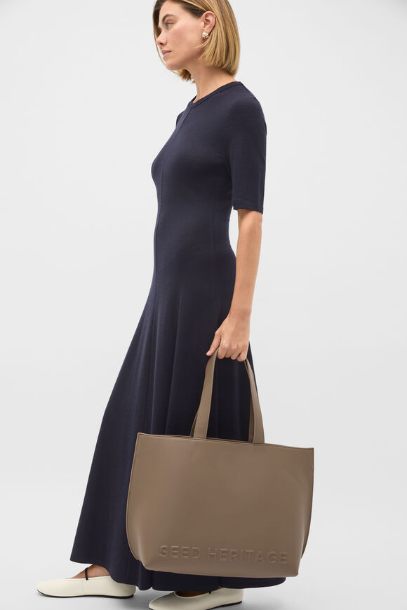 Logo Detail Tote  Dark Cashew  hi-res