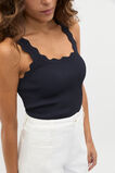 Scallop Knit Top  Twilight Blue  hi-res