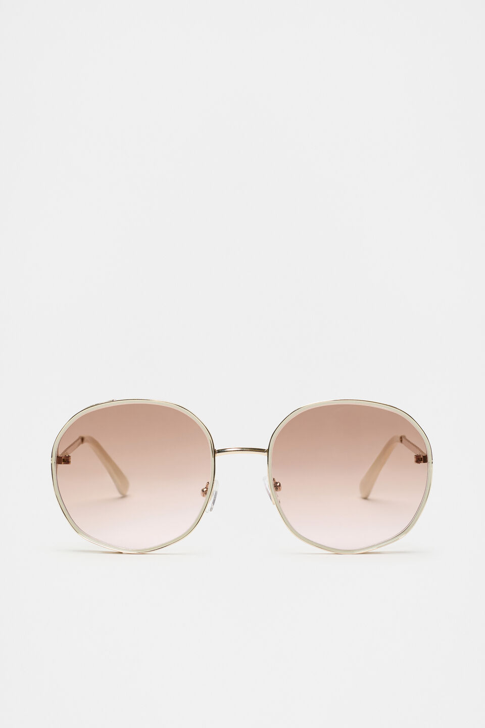 Nadia Round Sunglasses  Cream