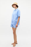 Poplin Broderie Shirt  Cornflower Blue  hi-res
