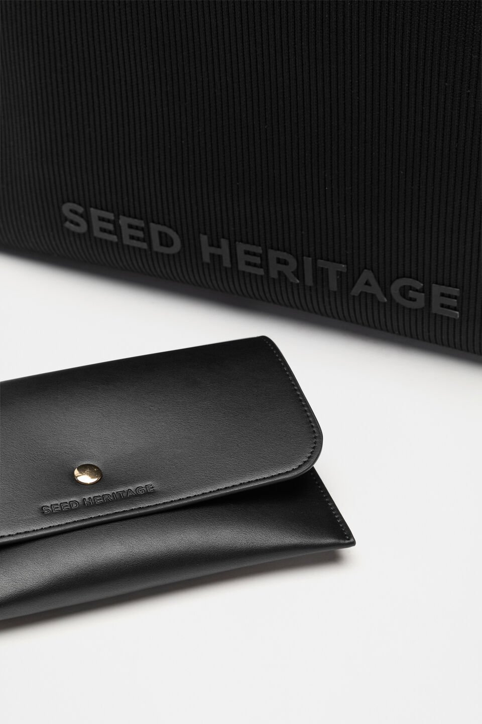 Large Knit Tote  Black