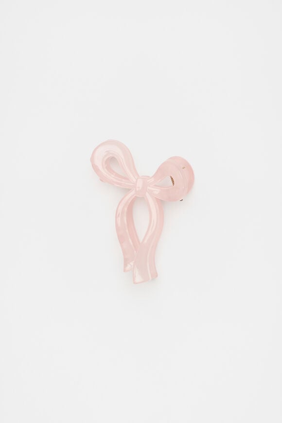 Bow Claw Clip  Pale Candy Pink  hi-res