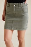 Paperbag Denim Mini Skirt    hi-res