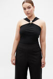 Halter Rib Tank  Black  hi-res